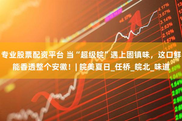 专业股票配资平台 当“超级皖”遇上固镇味，这口鲜能香透整个安徽！| 皖美夏日_任桥_皖北_味道